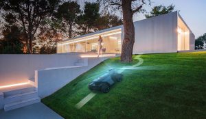 Segway x430 mower on a steep hill